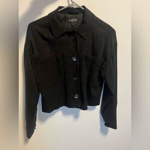 Reitmans Buttoned Crop Twill Shacket (Size 6)